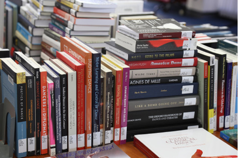 Detail of new books showcase.