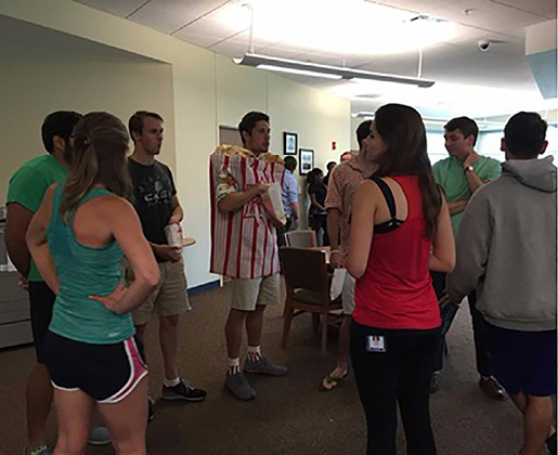 Some of our students are very serious about Popcorn Day.