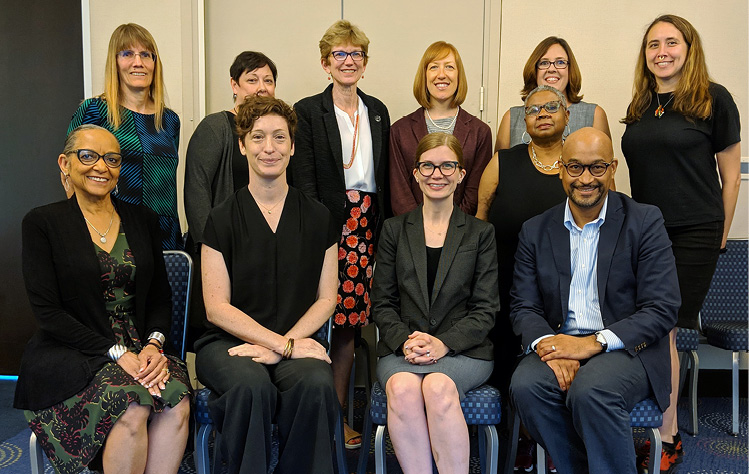 ACRL Board 2019-20 (l to r): (back) Jeanne R. Davidson, Caroline Fuchs, Mary Ellen Davis, Emily Daly, Kim Copenhaver, April Cunningham, (middle) Jacquelyn A. Bryant, (front) Carolyn Henderson Allen, Karen Munro, Lauren Pressley, Jon E. Cawthorne. Not pictured: Faye A. Chadwell, Cinthya Ippoliti, Kelly Gordon Jacobsma.
