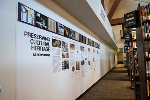 Preserving Cultural Heritage at Pepperdine display.