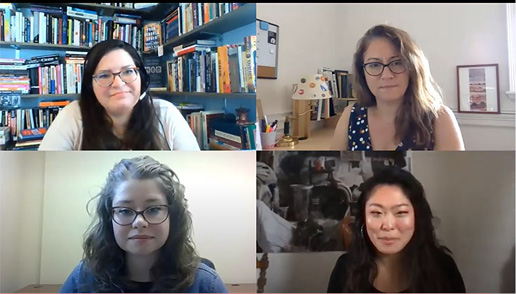 Clockwise from top left: Karla Strand, Kate Boylan, jaime ding, and Porsche Schlapper.