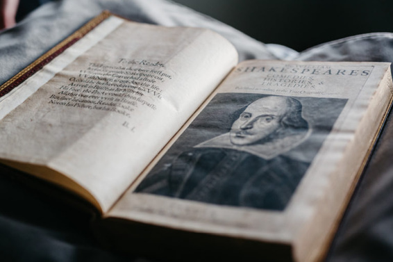 Photo of William Shakespeare’s First Folio, published in 1623, and gifted to the UBC Library.