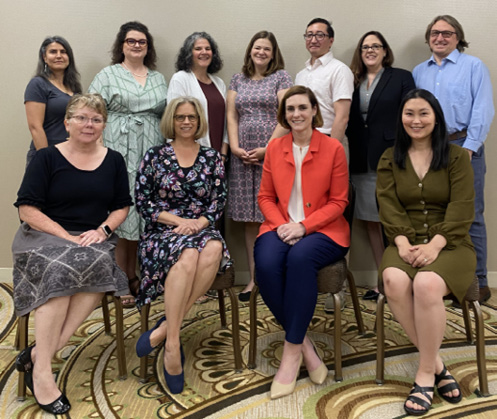 ACRL Board of Directors 2022–23 (l to r): (back) Yasmeen L. Shorish, Kara M. Whatley, Jessica Brangiel, Rebecca Miller Waltz, Walter Butler, Kim Copenhaver, Joe Mocnik; (front) Beth McNeil, Julie Ann Garrison, Erin L. Ellis, Allison Payne. Not pictured: Toni Anaya, Cinthya Ippoliti, Mary Mallery.