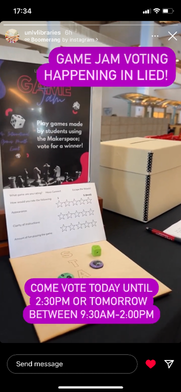 Figure 1. An Instagram story post promoting voting.