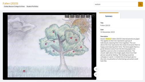 The third-place poster, “Fallen (2023).”