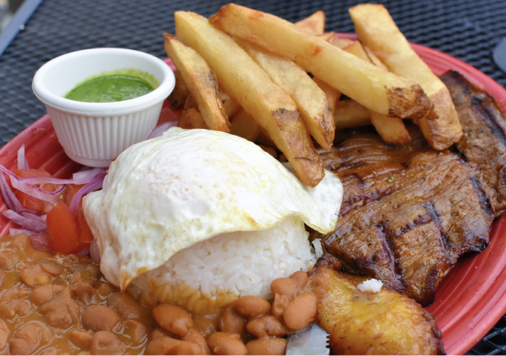 Churassco steak entrée at Chimborazo