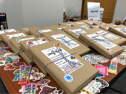 Mystery Date with a Book table.
