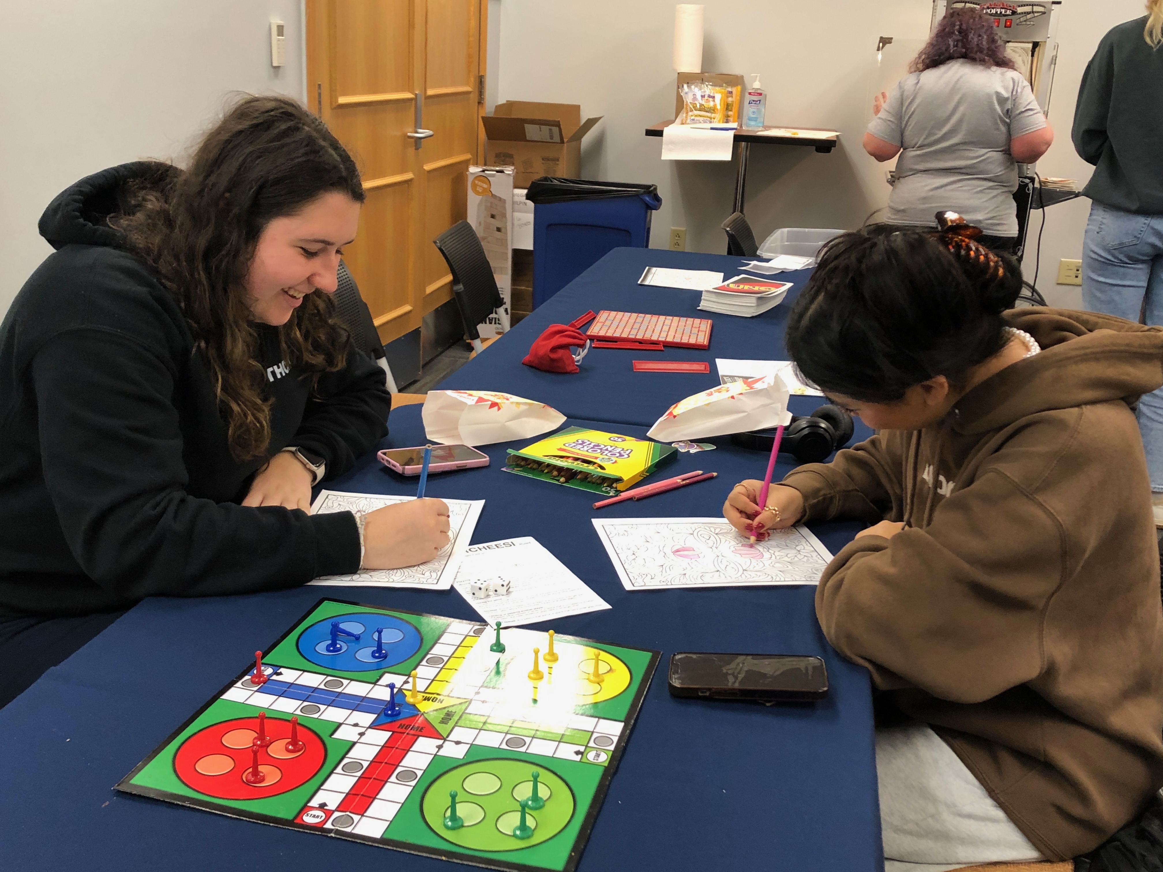 Students at a DeStress Fest event.