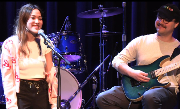2024 Political Song-a-Palooza performers Olivia Park and Jacob Elliott, image
courtesy of Andrew Dudash.