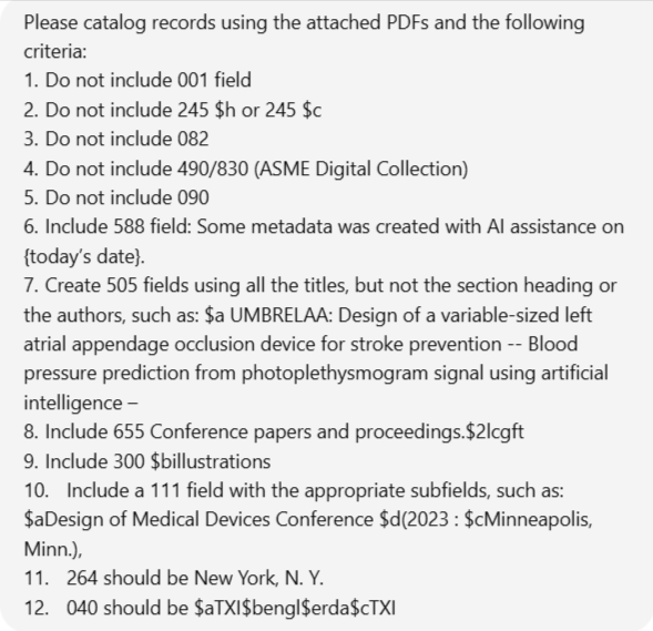 Figure 4: Prompt with narrow instructions.