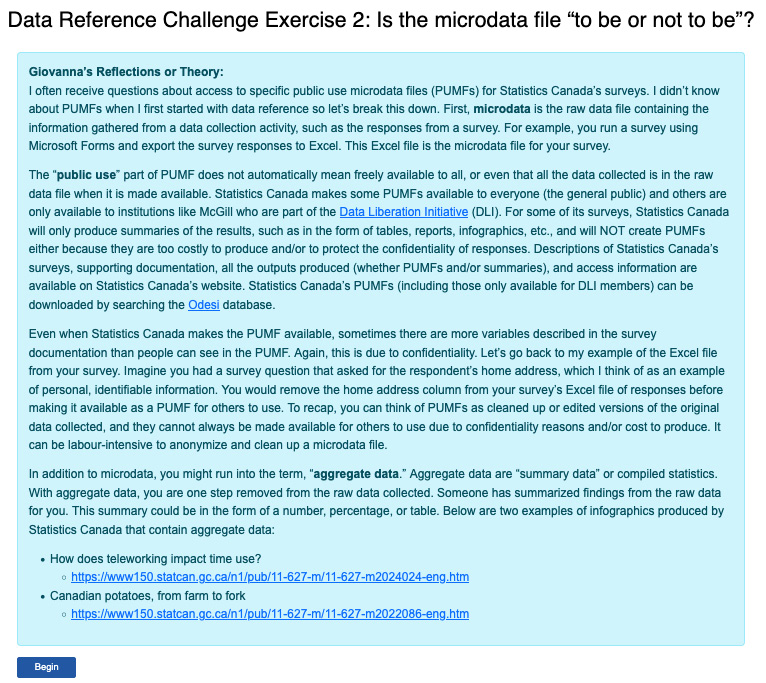 An example of instructional content within a quiz.