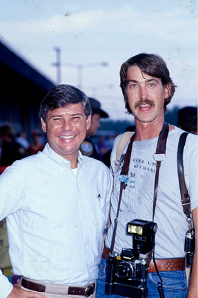 Mark Wallheiser (right) with Florida
Governor Bob Graham (left), now part
of the newly added photographic
archive in the FSU Libraries Special
Collections and Archives. (FSU Special
Collections and Archives)