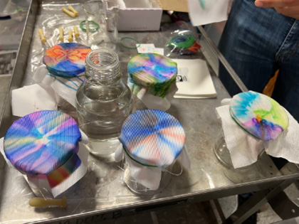 Fabric dyeing station from NCW 2022.
